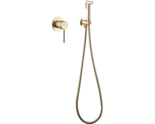 Гигиенический душ со смесителем Abber Emotion AF8825G Золото матовое