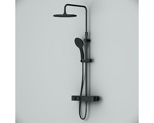 Душевая система AM.PM Inspire V2.0 F0750A422 с термостатом Черная матовая