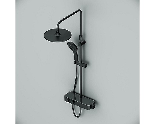 Душевая система AM.PM Inspire V2.0 F0750A422 с термостатом Черная матовая
