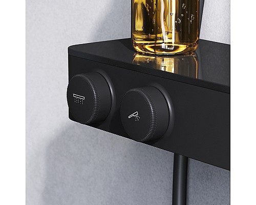 Душевая система AM.PM Inspire V2.0 F0750A422 с термостатом Черная матовая