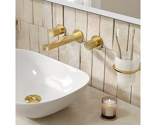 Смеситель для раковины WasserKRAFT Schunter 8245 Золото матовое