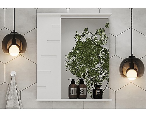 Зеркало со шкафом Volna Joli 60 L zsJOLI60.L-01 с подсветкой Белое