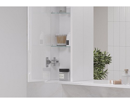 Зеркало со шкафом Volna Joli 60 L zsJOLI60.L-01 с подсветкой Белое