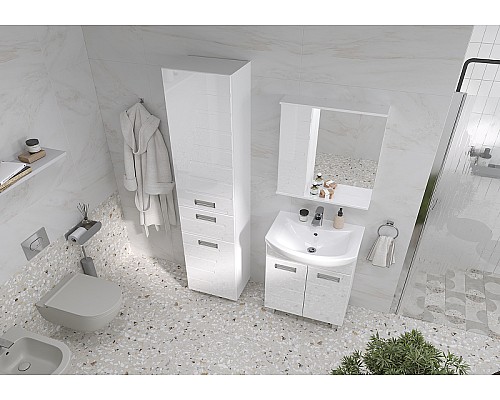 Зеркало со шкафом Volna Joli 60 L zsJOLI60.L-01 с подсветкой Белое