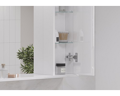 Зеркало со шкафом Volna Joli 80 R zsJOLI80.R-01 с подсветкой Белое