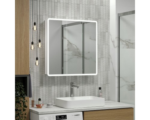 Зеркальный шкаф Reflection Chill 800х800 RF2315CH с подсветкой Белый матовый