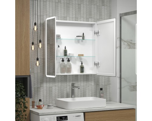 Зеркальный шкаф Reflection Chill 800х800 RF2315CH с подсветкой Белый матовый