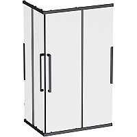 Душевой уголок AM.PM Func 120x80 W84G-403-12080-BТ профиль Черный матовый стекло прозрачное
