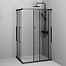 Душевой уголок AM.PM Func 120x80 W84G-403-12080-BТ профиль Черный матовый стекло прозрачное