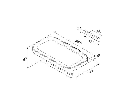 Держатель туалетной бумаги AM.PM Func A8F341422 с полкой Черный матовый
