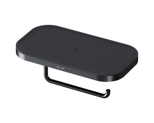 Держатель туалетной бумаги AM.PM Func A8F341422 с полкой Черный матовый