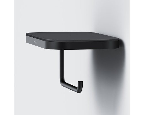 Держатель туалетной бумаги AM.PM Func A8F341422 с полкой Черный матовый