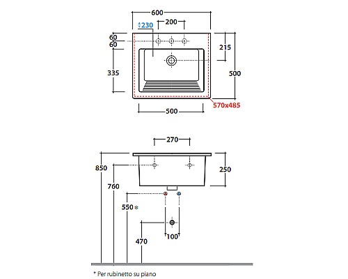 Раковина Globo Forty3 60 FO063.BI*0 Белая