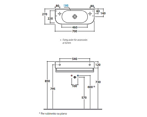 Раковина Globo Forty3 70 SCT70.BI*0 Белая