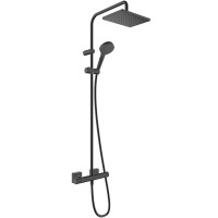 Душевая система Hansgrohe Vernis Shape Showerpipe 240 1jet с термостатом Черный матовый