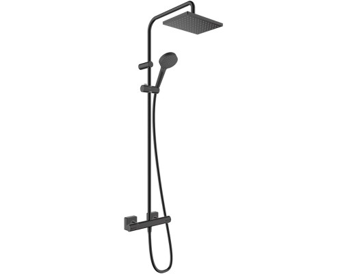 Душевая система Hansgrohe Vernis Shape Showerpipe 240 1jet с термостатом Черный матовый