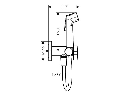 Гигиенический душ со смесителем Hansgrohe Bidette 29232700 Белый матовый