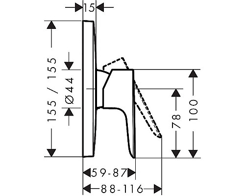 Смеситель для душа Hansgrohe Talis E 71765340 Шлифованный черный хром