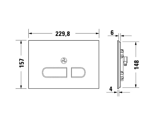 Клавиша смыва Duravit DuraSystem Белая