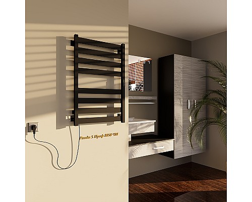 Электрический полотенцесушитель Altasan Ронда 5 Проф 80х50 Ронда5Проф8050ЧМ Черный муар