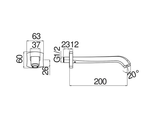 Излив для смесителя Nobili Sofi AV00158/41GDP Золото