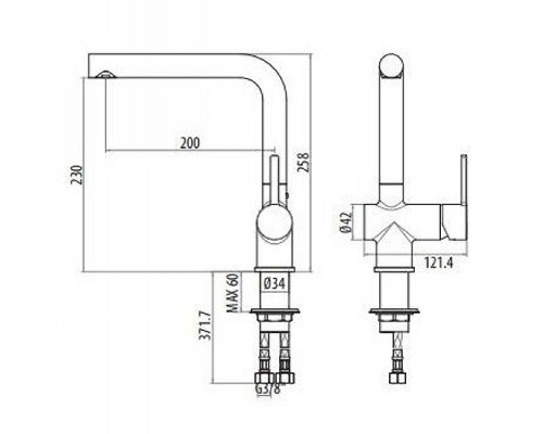 Смеситель для кухни Gattoni Modern 4069/PCC0 Хром