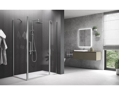 Душевая дверь Novellini Young 120 Y22P117-1K профиль Хром стекло прозрачное