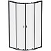Душевой уголок AM.PM X-Joy Twin Slide 90х90 W88G-205-090BT64 профиль Черный матовый стекло прозрачное