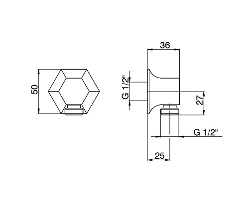 Шланговое подключение Cisal Cherie CE01700021 Хром