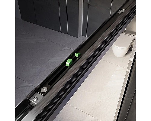 Душевая дверь Veconi Premium Trento PTD-30GR 140 PTD30-GR-140-01-C4 профиль Брашированный графит стекло прозрачное