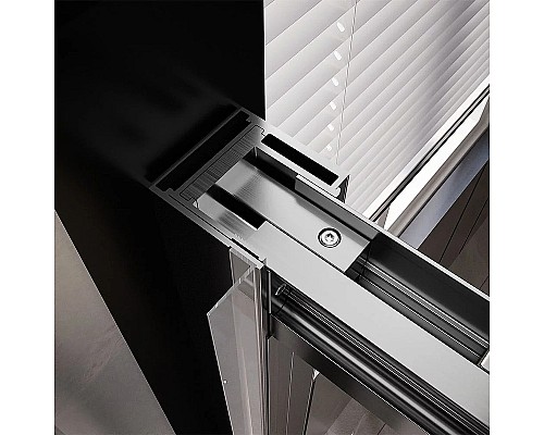 Душевая дверь Veconi Premium Trento PTD-30GR 140 PTD30-GR-140-01-C4 профиль Брашированный графит стекло прозрачное