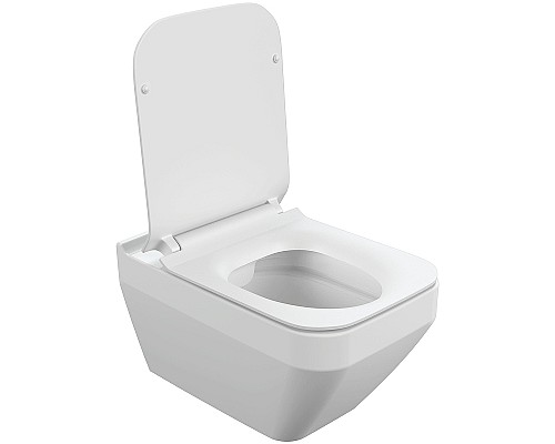 Комплект унитаза с инсталляцией Cersanit Crea 64443 с сиденьем Микролифт и клавишей смыва Хром глянцевый