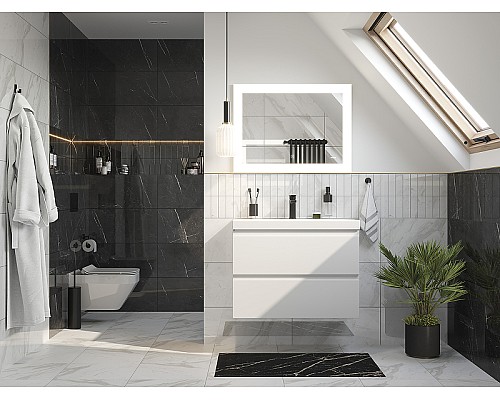 Комплект унитаза с инсталляцией Cersanit Crea 64443 с сиденьем Микролифт и клавишей смыва Хром глянцевый