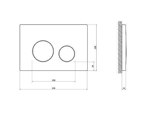 Комплект унитаза с инсталляцией Cersanit Crea 64443 с сиденьем Микролифт и клавишей смыва Хром глянцевый