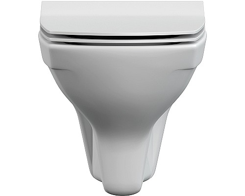 Комплект унитаза с инсталляцией Cersanit Carina 64440 с сиденьем Микролифт и клавишей смыва Хром матовый