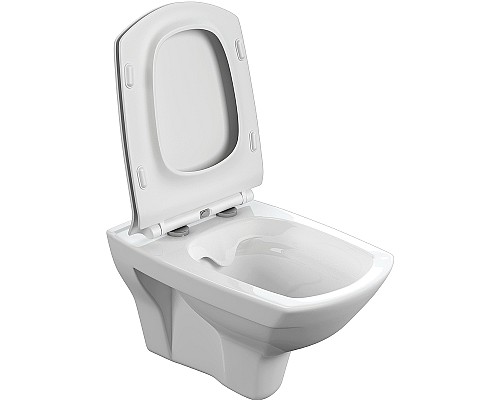 Комплект унитаза с инсталляцией Cersanit Carina 64440 с сиденьем Микролифт и клавишей смыва Хром матовый