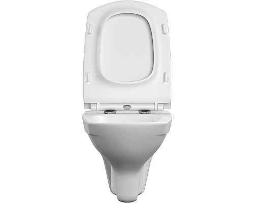 Комплект унитаза с инсталляцией Cersanit Carina 64440 с сиденьем Микролифт и клавишей смыва Хром матовый