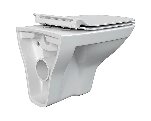 Комплект унитаза с инсталляцией Cersanit Carina 64440 с сиденьем Микролифт и клавишей смыва Хром матовый