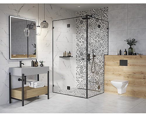 Комплект унитаза с инсталляцией Cersanit Carina 64440 с сиденьем Микролифт и клавишей смыва Хром матовый