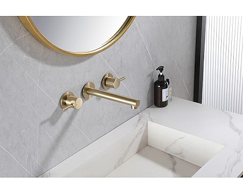 Смеситель для раковины Abber Emotion AF88121G Золото матовое