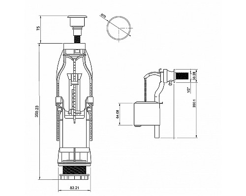 Сливная арматура Berges Eko 12 030412 с боковой подводкой