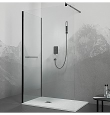 Душевой уголок RGW Walk In WA-005-1B 110x80 351005118-14 профиль Черный стекло прозрачное