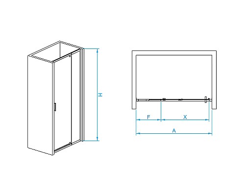Душевая дверь RGW Passage PA-008B 110 350800812-14 профиль Черный стекло прозрачное