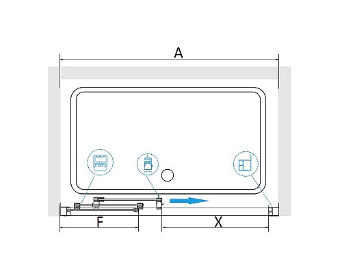 Душевая дверь RGW Classic CL-111 100 410911110-11 профиль Хром стекло прозрачное