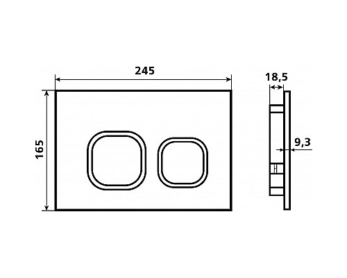 Клавиша смыва Esbano LPS-10GW ESINLPS10GW Белая глянцевая