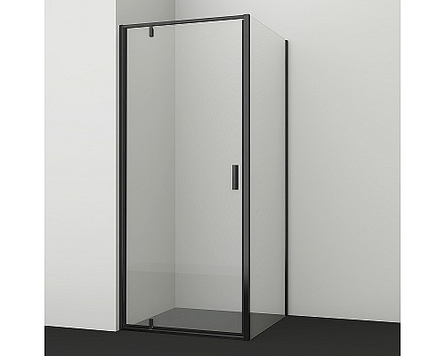 Душевой уголок WasserKRAFT Elbe 80x80 74P02 профиль Черный стекло прозрачное