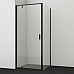 Душевой уголок WasserKRAFT Elbe 80x80 74P02 профиль Черный стекло прозрачное