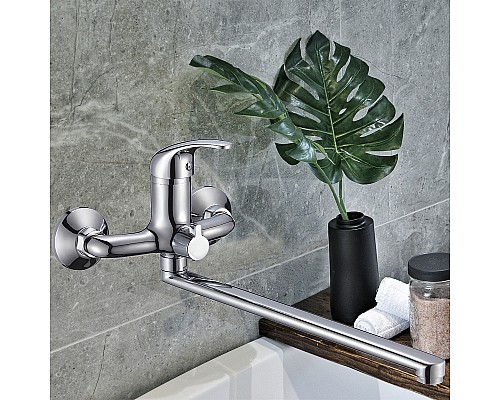 Смеситель для ванны WesnaArt Listok LIS01-320 универсальный Хром