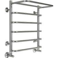 Водяной полотенцесушитель Terminus Полка П6 500x600 4670078530288 с полкой Хром, нижнее подключение, G 1/2" ВР