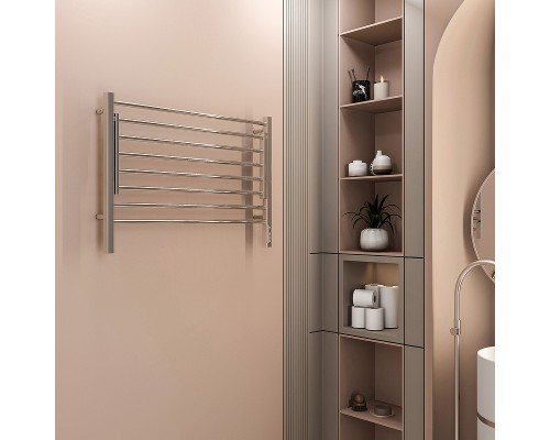 Электрический полотенцесушитель Terminus Горизонт П8 800х600 4670078543530 с полкой Хром
